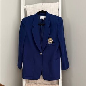 Vintage Liz Claiborne Anchor Gold Crest Blazer